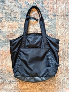 lululemon athletica Black Nylon Zippered Tote